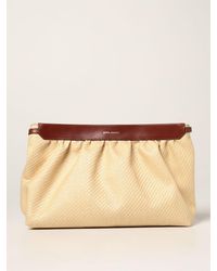 Isabel Marant Luz Pouch In Woven Raffia - Natural