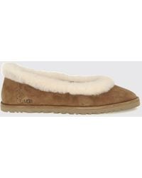UGG - Zora Suede Ballerina Flats With Shearling Lining - Lyst