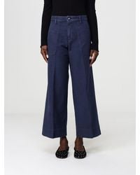 Mason's - Cotton Wide Leg Trousers - Lyst