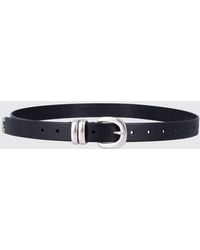 By Malene Birger - Smooth Calfskin Leather Belt With Pin Buckle - Lyst