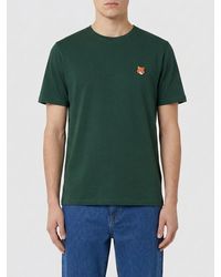 Maison Kitsuné - Maison Kitsun&Eacute Cotton T-Shirt With Logo - Lyst