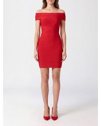 ROTATE BIRGER CHRISTENSEN - Off-The-Shoulder Jersey Sheath Midi Dress With Straight Neckline - Lyst