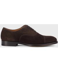 Doucal's - Suede Oxford Shoes - Lyst