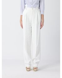 Elisabetta Franchi - Pleated Wide-Leg Pants - Lyst