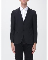 KARL LAGERFELD - Single-Breasted Virgin Wool Blazer With Classic Lapels - Lyst