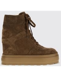 Casadei - High-Top-Sneakers Aus Veloursleder Mit Internem Keilabsatz - Lyst
