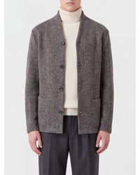Emporio Armani - Single-Breasted Virgin Wool And Linen Blend Blazer With Patch Pockets - Lyst