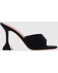 AMINA MUADDI - Lupita Satin Mules With Spool Heel - Lyst
