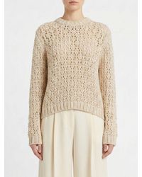 Fabiana Filippi - Perforated Cotton Blend Sweater - Lyst