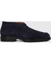 Santoni - Suede Chukka Boots With Lace-Up Closure And Lug Sole - Lyst