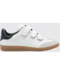 Isabel Marant - Beth Leather And Suede Sneakers With Velcro Closure And Logo - Lyst