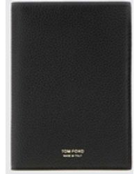 Tom Ford - Grained Calfskin Bifold Wallet With Logo - Lyst