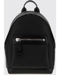 Tom Ford - Calfskin Backpack With Embossed Logo And Adjustable Straps - Lyst