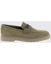 Brunello Cucinelli - Suede Loafers With Monili - Lyst