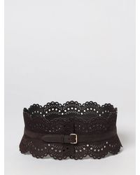 Alaïa - Bustier-Gürtel Aus Nubukleder Mit Lochmuster - Lyst