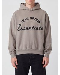 Fear Of God - Cotton Hoodie With Logo And Dropped Shoulders - Lyst