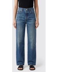 FRAME - Cotton Wide-Leg Jeans - Lyst