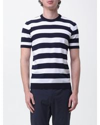 Kangra - Striped Cotton Crew Neck T-Shirt - Lyst