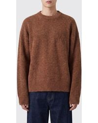 Represent - Crewneck Alpaca Wool-Blend Jumper With Jacquard Logo And Dropped Shoulders - Lyst