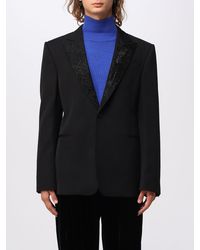 Alexander McQueen - Wool Blazer With Collage Embroidery - Lyst