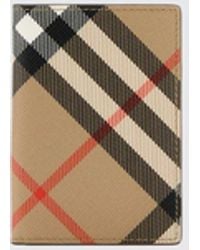 Burberry - Bifold-Kartenetui Aus Beschichteter Baumwolle Mit Vintage-Check-Muster - Lyst