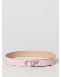 Calvin Klein Cintura in pelle liscia - Rosa