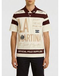 La Martina - Cotton Polo Shirt With Logo - Lyst