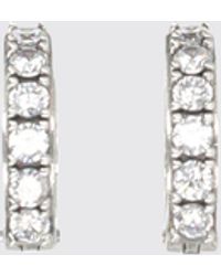 Emanuele Bicocchi - Sterling Hoop Earrings With Coloured Zirconia - Lyst
