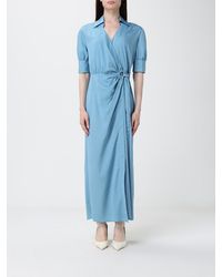 Pinko - Striped Cotton Shirt Dress - Lyst