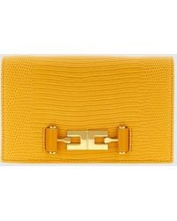 Elisabetta Franchi - Lizard-Print Mini Handbag With Removable Shoulder Strap - Lyst
