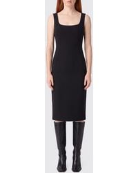 Dolce & Gabbana - Dolce &Amp Gabbana Off-The-Shoulder Wool Crêpe Midi Sheath Dress - Lyst