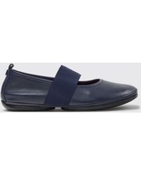 Camper - Right Nina Leather Mary Jane Ballet Pumps With Elastic Inserts - Lyst