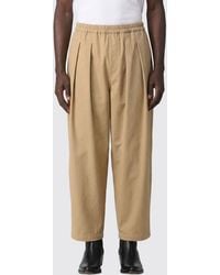 Maison Margiela - Cotton Blend Wide Leg Trousers - Lyst