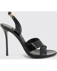 Dolce & Gabbana - Dolce &Amp Gabbana Keira 2.0 Leather Slingback Sandals With Dg Logo - Lyst