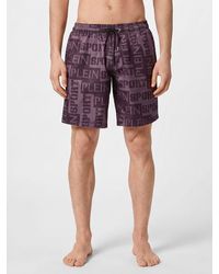Philipp Plein - Nylon Swim Trunks With Contrasting Logo And Drawstring - Lyst