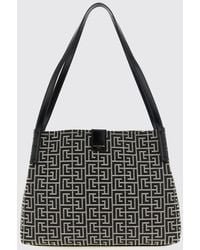 Balmain - Release Small Pb Monogram Jacquard Shoulder Bag - Lyst