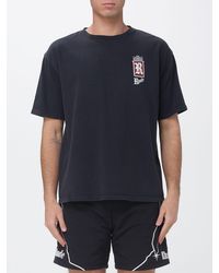 Rhude - Cotton T-Shirt With Front Graphic Print And Contrast Logo - Lyst