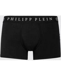 Philipp Plein - Stretch Cotton Boxer Shorts With Hexagon Logo Waistband - Lyst
