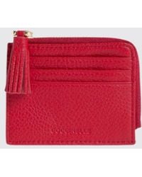 Coccinelle - Tarjetero Tassel De Piel Granulada - Lyst
