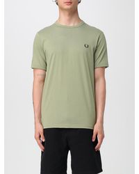 Fred Perry - Basic Cotton T-Shirt With Mini Logo - Lyst