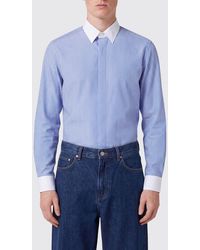 Tom Ford - Striped Slim Fit Cotton Shirt With French Collar And Concealed Placket - Lyst