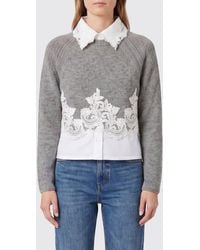 Ermanno Scervino - Pure Cashmere Polo Jumper With Lace Details - Lyst