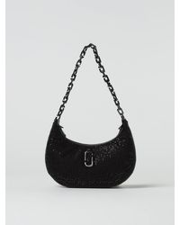 Marc Jacobs - Borsa The Rhinestone Small Curve Bag in maglia metallica con strass incastonati - Lyst