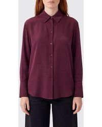 Anine Bing - Bridget Slim Fit Silk Blend Shirt With Classic Collar - Lyst