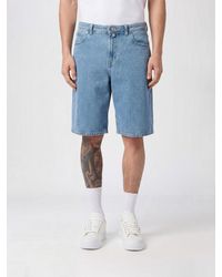 Billionaire - 5-Pocket Cotton Denim Shorts With Embroidered Rear Logo - Lyst