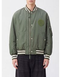 Comme des Garçons - Comme Des Gar&Ccedil	Ons Nylon Bomber Jacket With Printed Logo And Striped Elastic Cuffs - Lyst