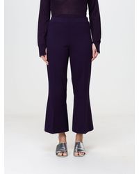 Liviana Conti - Lance High-Waisted Flared Crêpe Cropped Trousers - Lyst