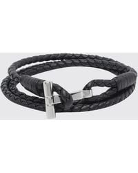 Tom Ford - Multi-Strand Woven Leather Bracelet With T-Hook Clasp - Lyst