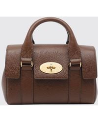 Mulberry - Mini Bayswater Grained Leather Satchel Bag With Removable Strap - Lyst