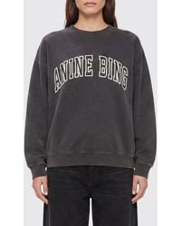 Anine Bing - Crewneck Cotton Jumper With Contrast Logo - Lyst